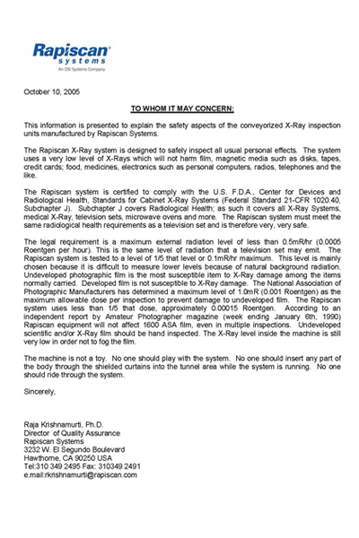 safety level of radiation